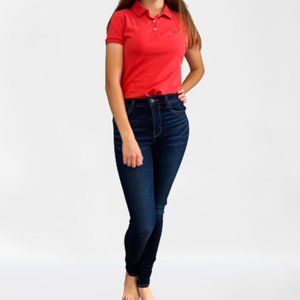 Nautica Orange/Peach Women's Button-Down Polo